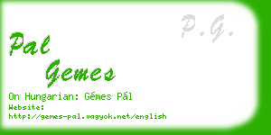 pal gemes business card