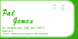 pal gemes business card